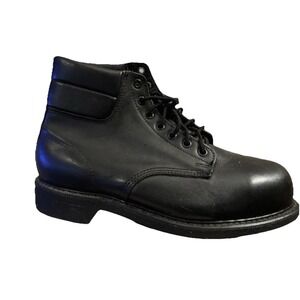 Men's Biltrite Black Steel Toe Lace Up Work Combat Boots Size‎ 7.5M